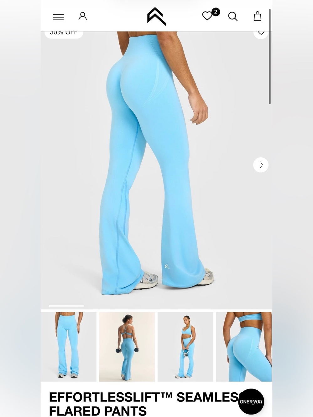 Oner Active effortlesslift Flared Pants - Artic Blue